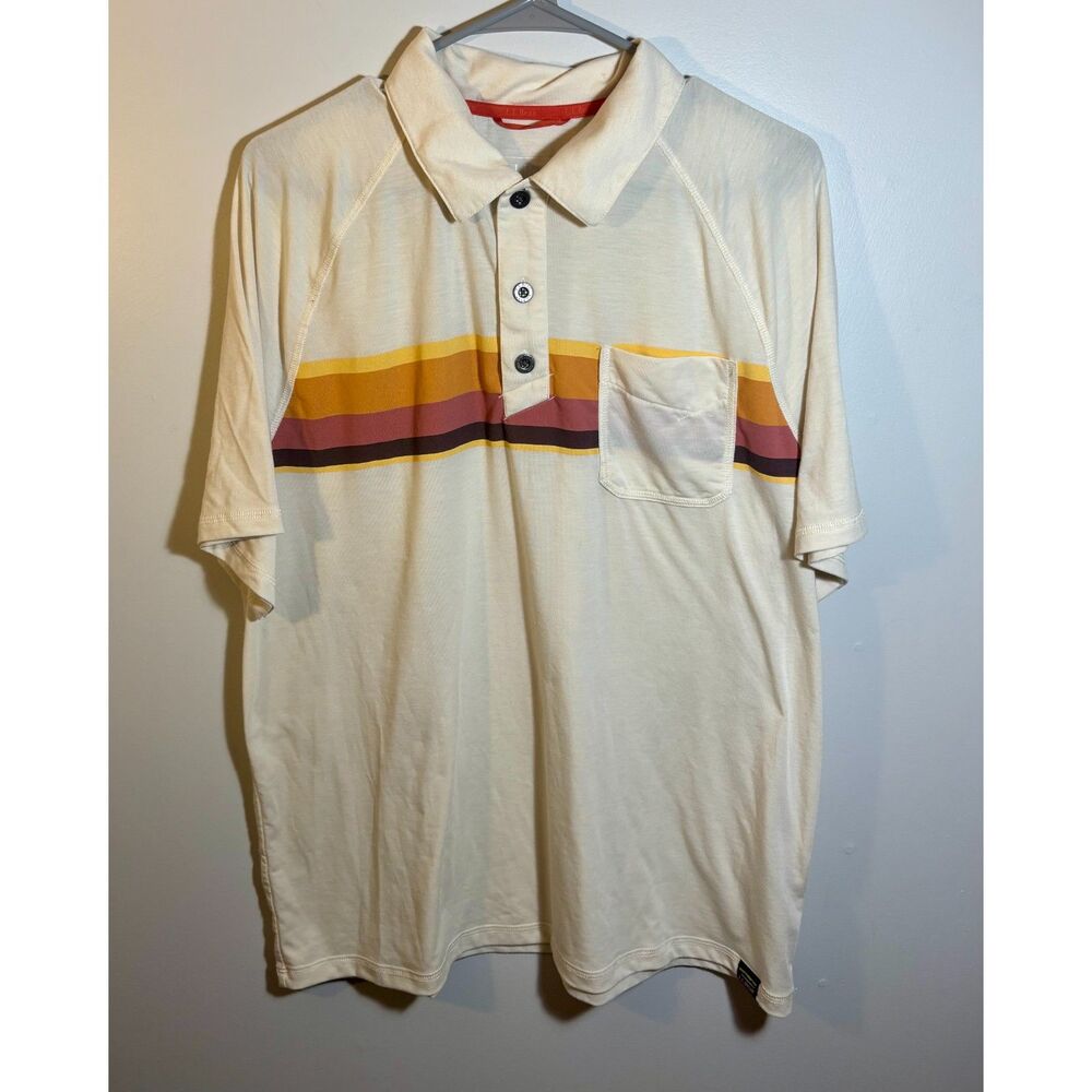 L.L.Bean Men’s L-Reg Slightly Fitted Short-Sleeve Striped Polo – Chest Pocket
